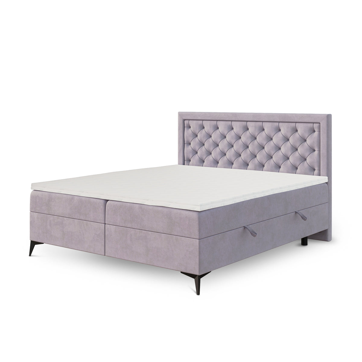 Rosselia Quilted Continental Divan Bed with Two Storage Compartments 140x200, 160x200 and 180x200, Glamour Style – main photo | Pillovely