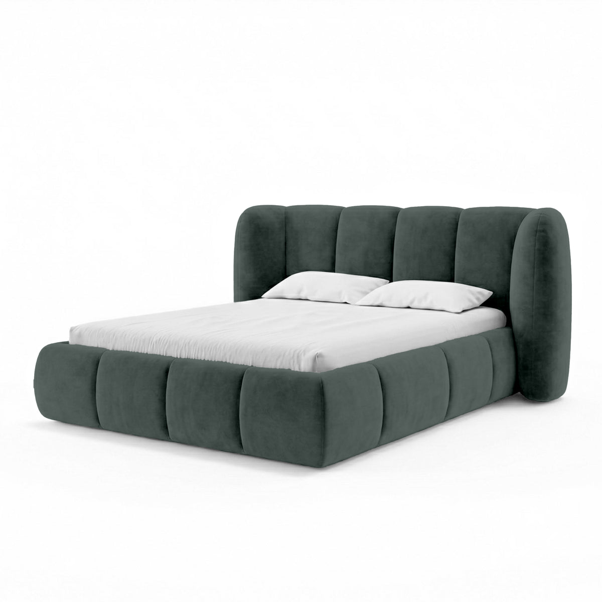 Ventara Upholstered Ottoman Bed with Vertical Tufting and Storage, Soft Modern Style – photo 23