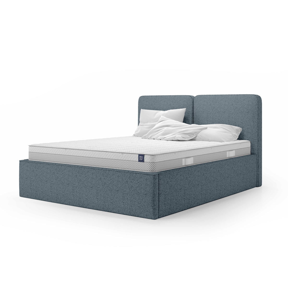 Mokka Upholstered Ottoman Bed with Storage, Modern Style – Granite Current (ARAGON 72), 200