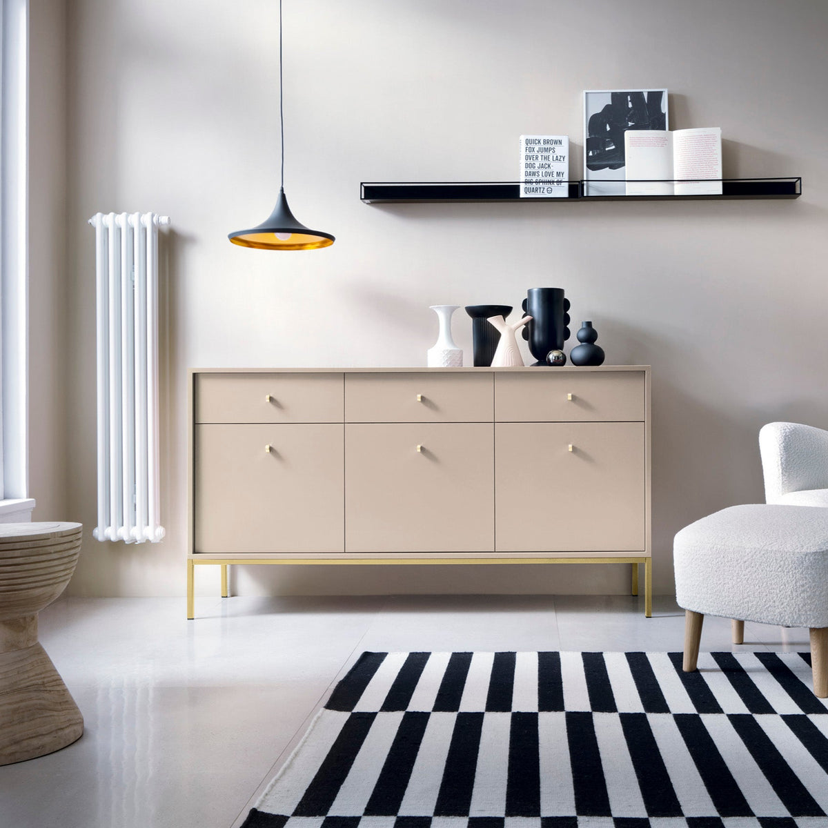 Kviat Sideboard 154x84, Vintage Style – in a room setting