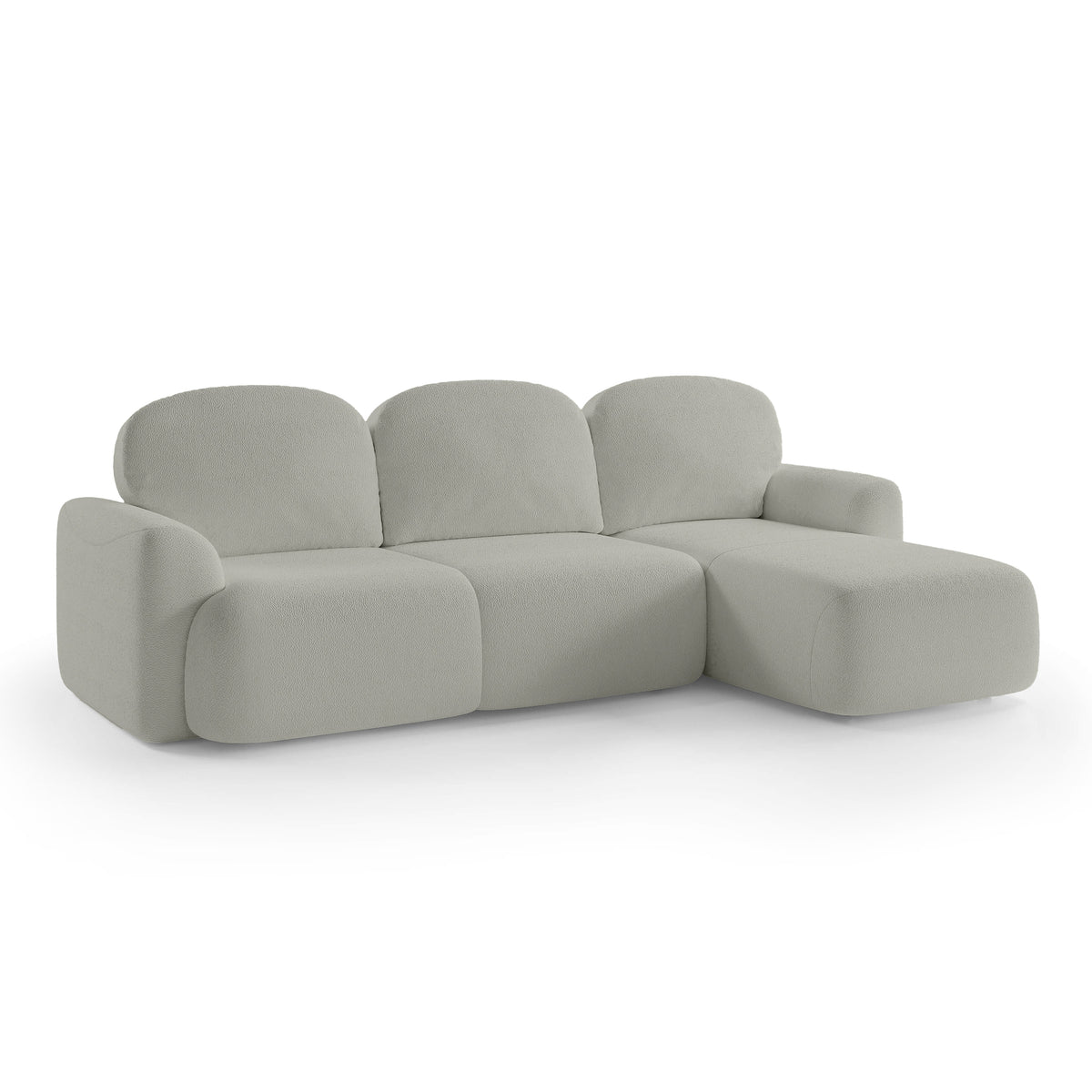 Bulu 3–4 Seater Corner Sofa Bed DL 260 cm, Modern Style – Right-Sided, Sand Matte (PERFECT HARMONY 83)