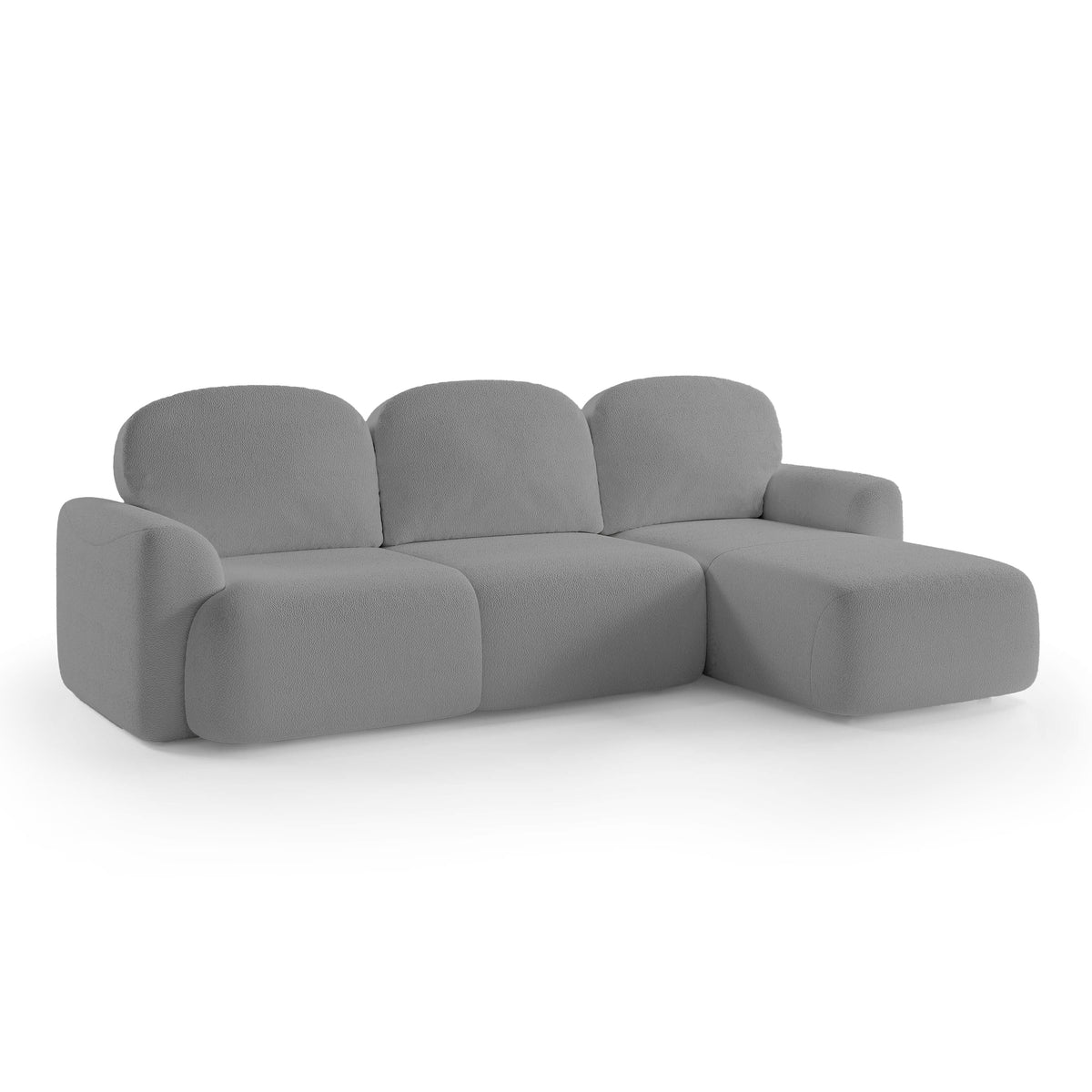 Bulu 3–4 Seater Corner Sofa Bed DL 260 cm, Modern Style – Right-Sided, Stone Mist (PERFECT HARMONY 85)