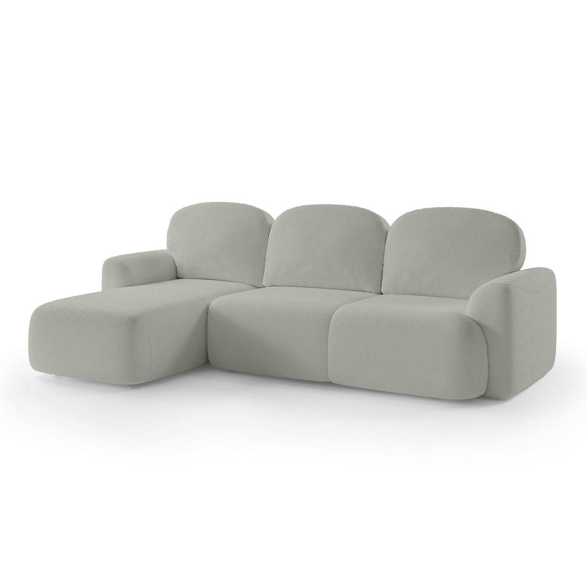 Bulu 3–4 Seater Corner Sofa Bed DL 260 cm, Modern Style – Left-Sided, Sand Matte (PERFECT HARMONY 83)