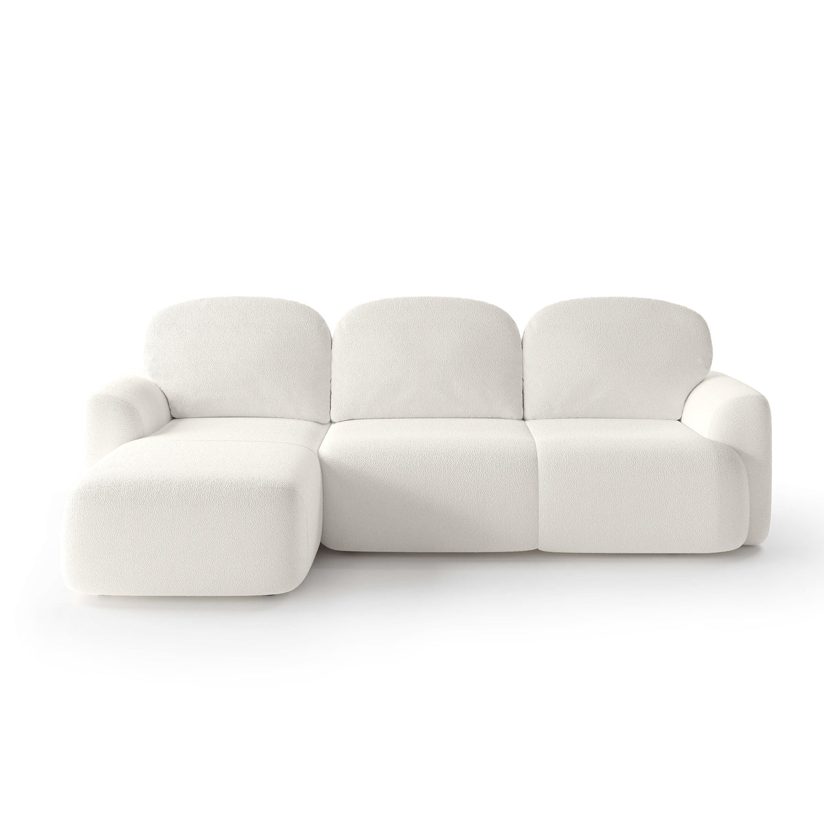 Bulu 3–4 Seater Corner Sofa Bed DL 260 cm, Modern Style – front view, right-hand version