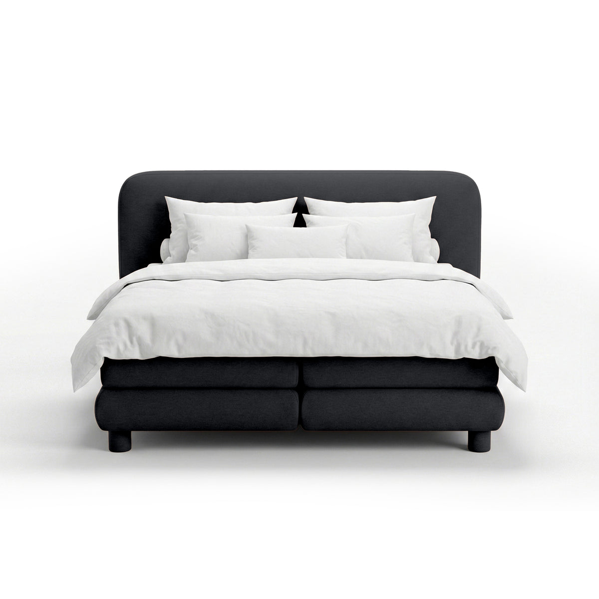 Portela Continental Divan Bed with a Rounded Headboard, Modern Organic Style – photo 5