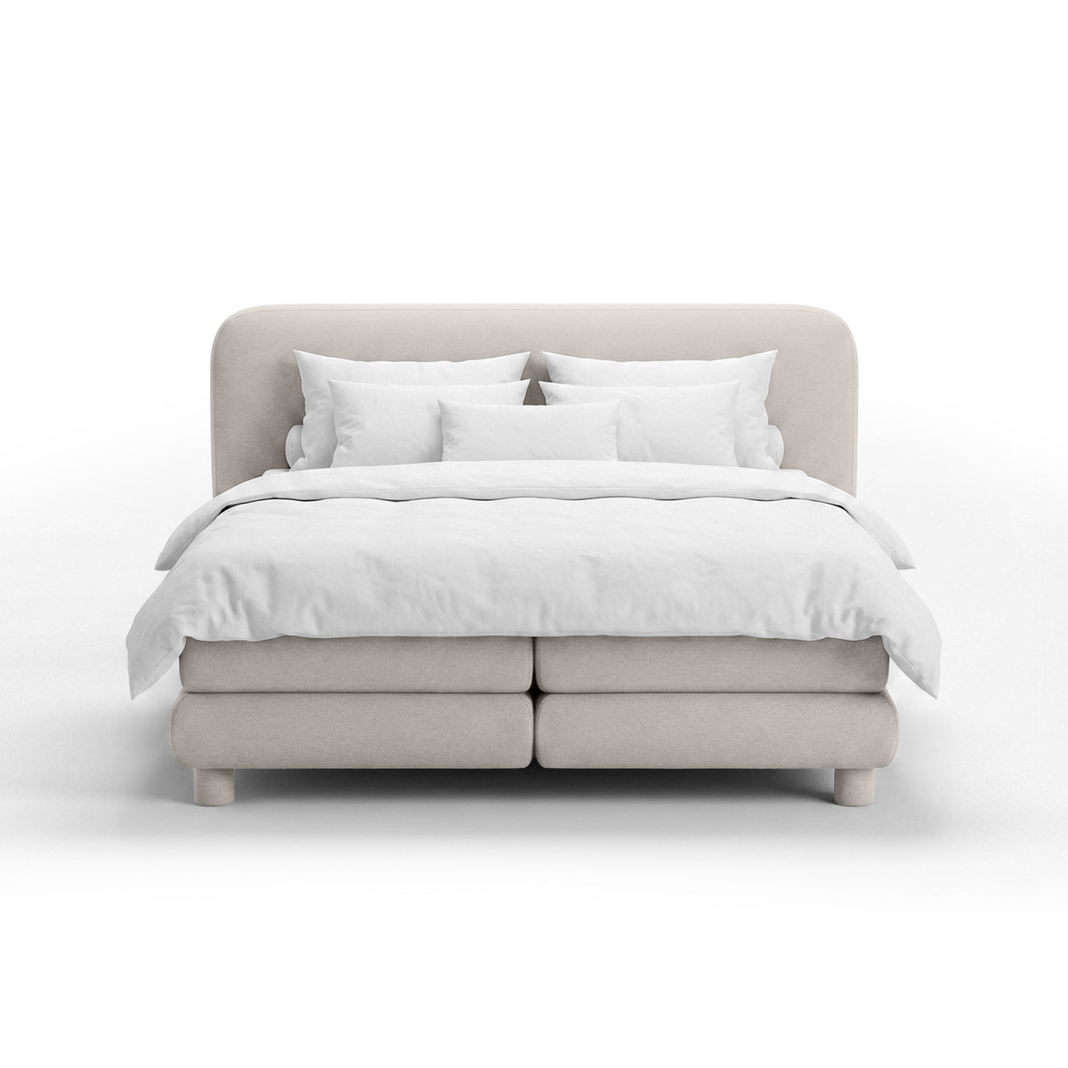 Portela Continental Divan Bed with a Rounded Headboard, Modern Organic Style – photo 33