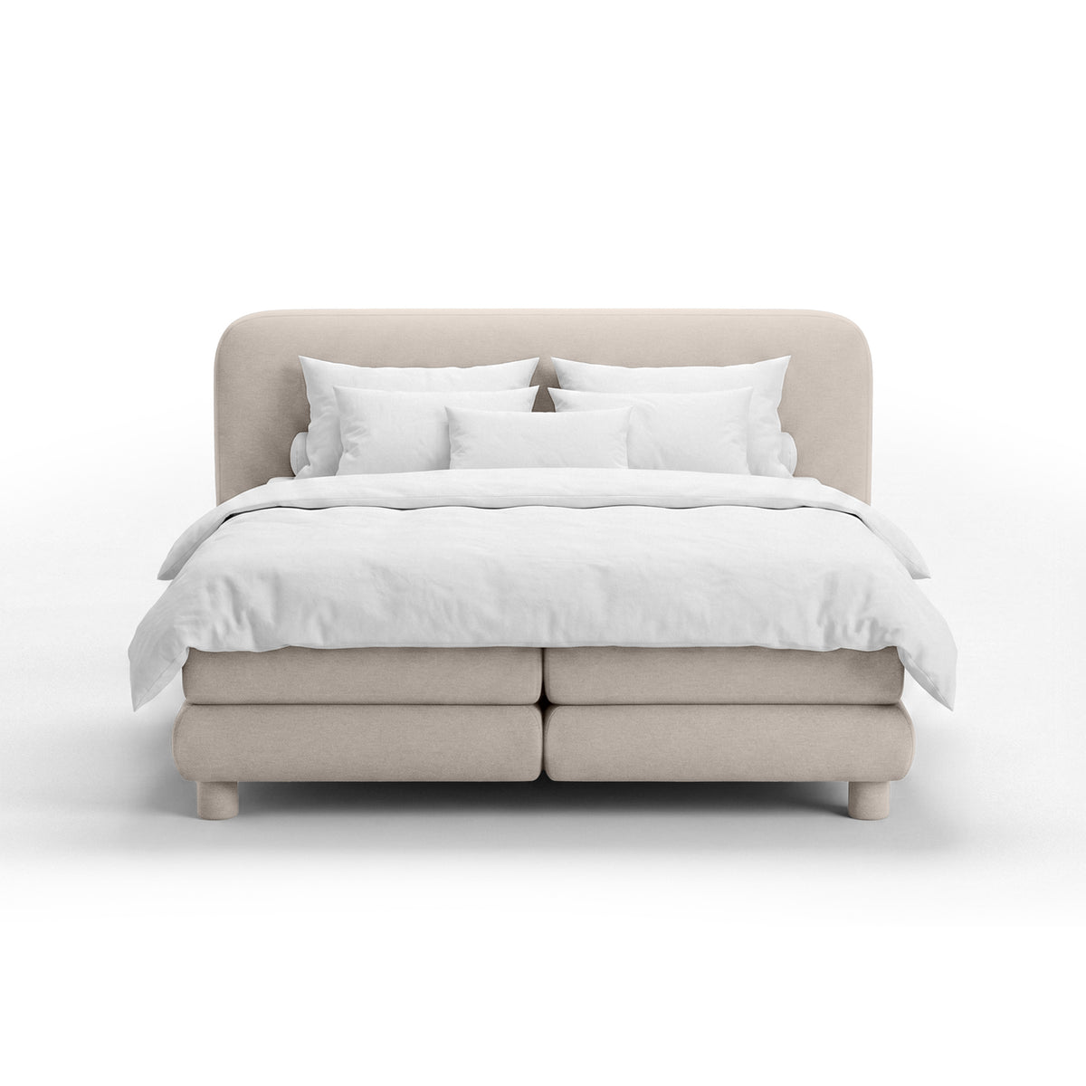 Portela Continental Divan Bed with a Rounded Headboard, Modern Organic Style – photo 10