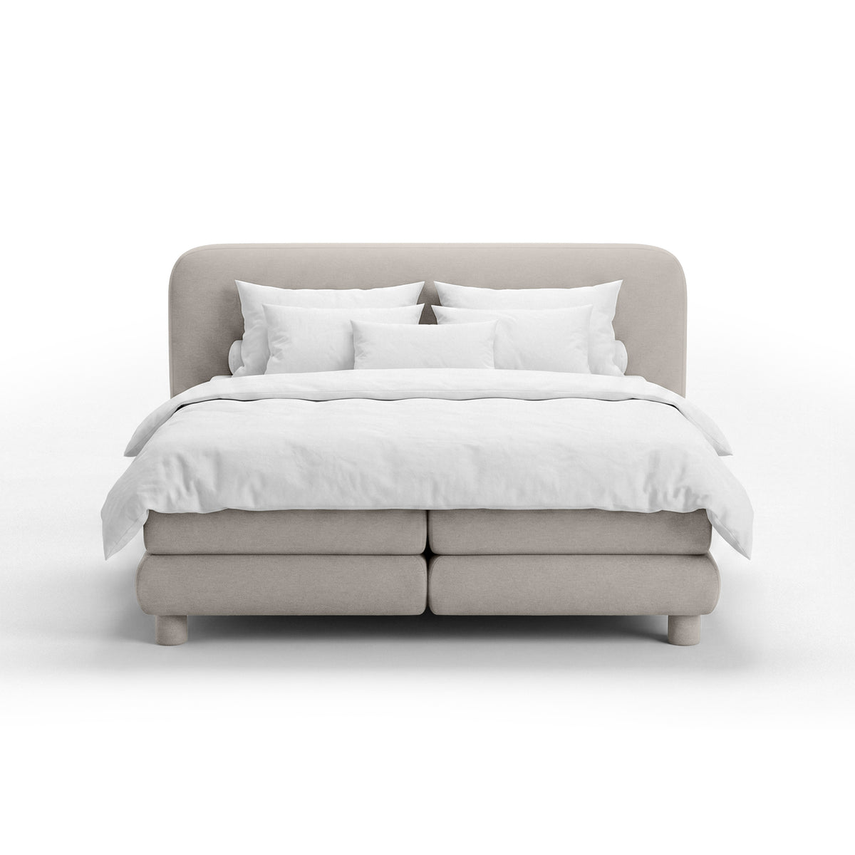 Portela Continental Divan Bed with a Rounded Headboard, Modern Organic Style – photo 11
