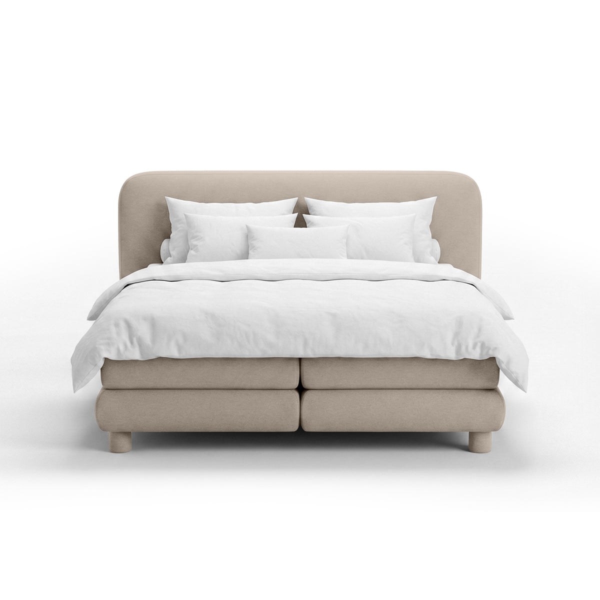 Portela Continental Divan Bed with a Rounded Headboard, Modern Organic Style – photo 12