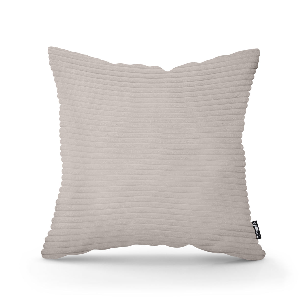 Wide Corduroy Decorative Cushion 45x45 cm, Scandinavian and Boho Style – Sand Stone (POSO 02)