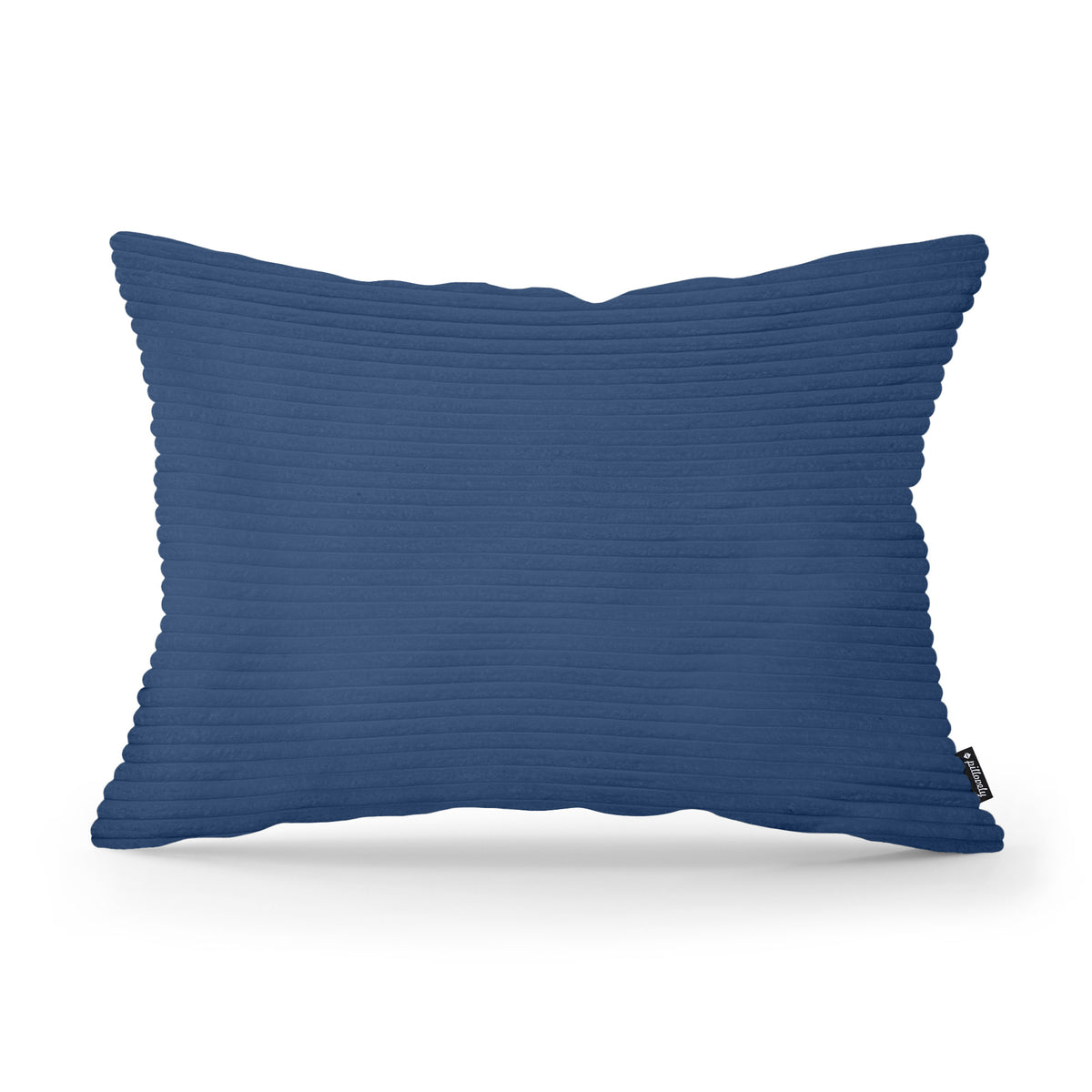 Wide Corduroy Decorative Cushion 40x55 cm, Vintage Style – Navy Blue Graphite (POSO 05)