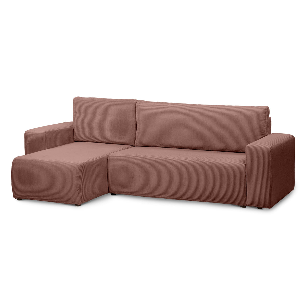 Kingi 3 Seater Reversible Corner Sofa Bed 200x142–154, Loft Style – Brick Warmth (POSO 29), Universal
