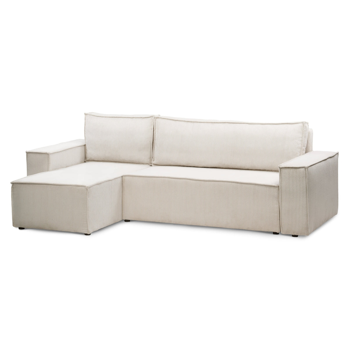 Agi 3 Seater Reversible Corner Sofa Bed 200x142–154, Loft Style – Porcelain Beige (POSO 38), Universal