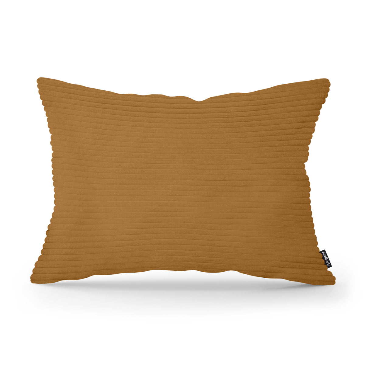 Wide Corduroy Decorative Cushion 40x55 cm, Vintage Style – Caramel (POSO 42)