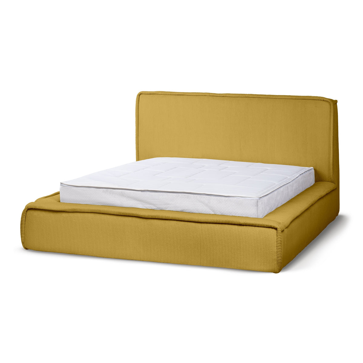Gryby Upholstered Ottoman Bed with Storage, Classic Style – Honey Oak (POSO 43), 200