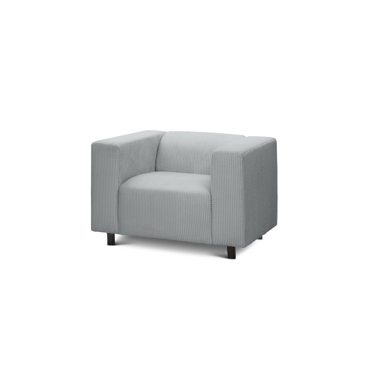 July Armchair 95 cm, Scandinavian Style – Gray Bamboo (POSO 55)