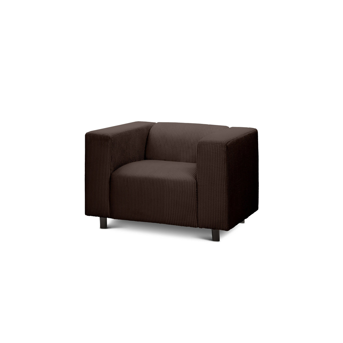 July Armchair 95 cm, Scandinavian Style – Dark Walnut (POSO 06)