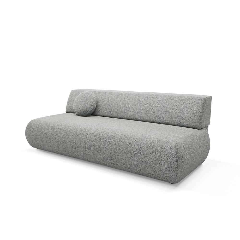 Puentro Sofa Bed 140x200 with Storage, Modern Style – Grey Stone (PUENTE 92)