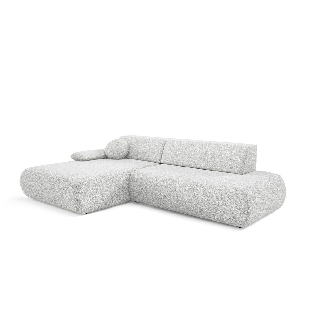 Puentro 4 Seater Corner Sofa Bed, Minimalist Style – Left, Pearl Taupe (PUENTE 80)