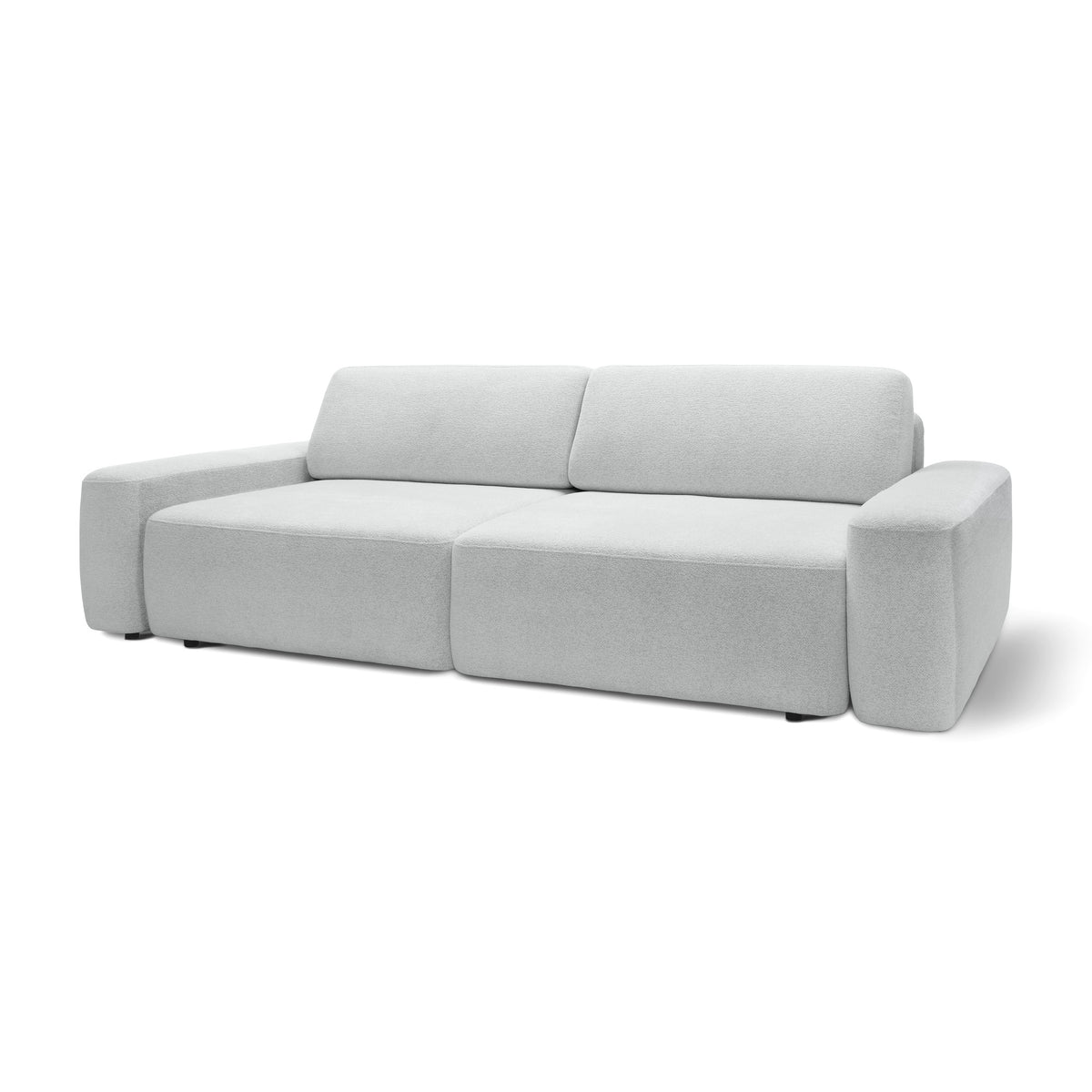 Bamby Sofa Bed 200x136 cm with Storage, DL Mechanism – Silvery Mist (RAVEN 22)