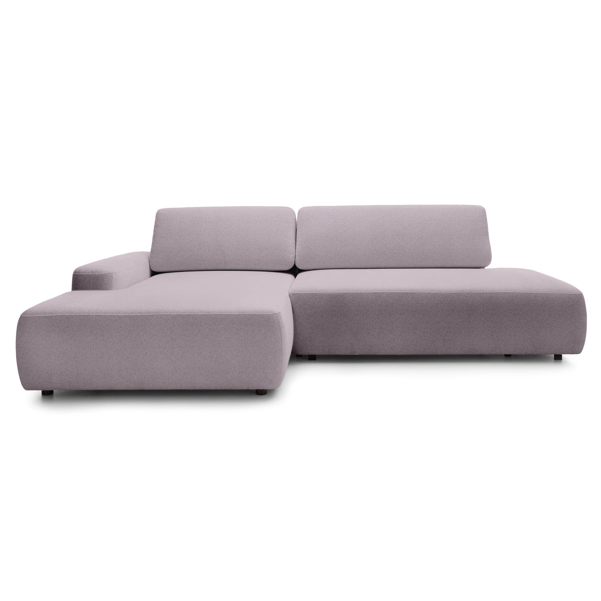 Bamby 4 Seater Corner Sofa Bed 125x210, Japandi Style – Left-hand, Rose Dust (RAVEN 30)