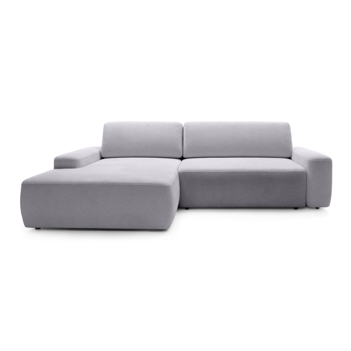 Bamby 3 Seater Corner Sofa Bed 125x210, Modern Style – Left-hand, Gray Opal (RAVEN 06)