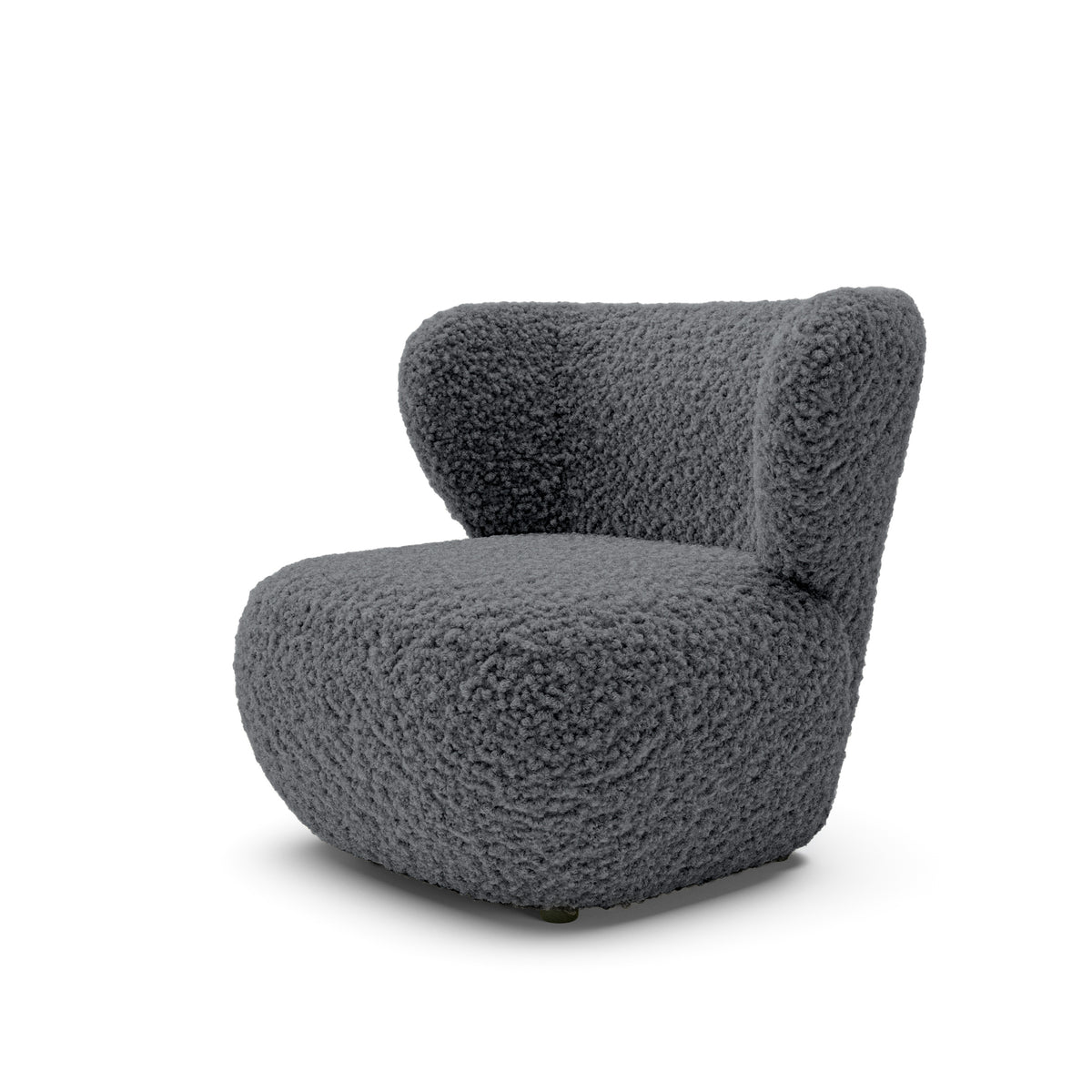 Olemo Armchair 82x74 cm, Japandi Style – Basalt Brown (ROLF 07)