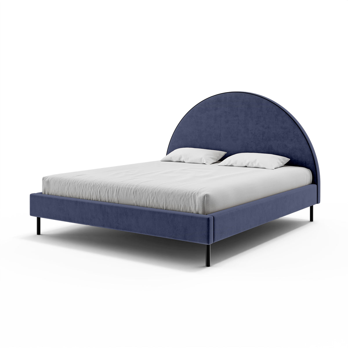 Zora Upholstered Ottoman Bed with a Semicircular Headboard and Storage, Soft Modern Style – photo 10