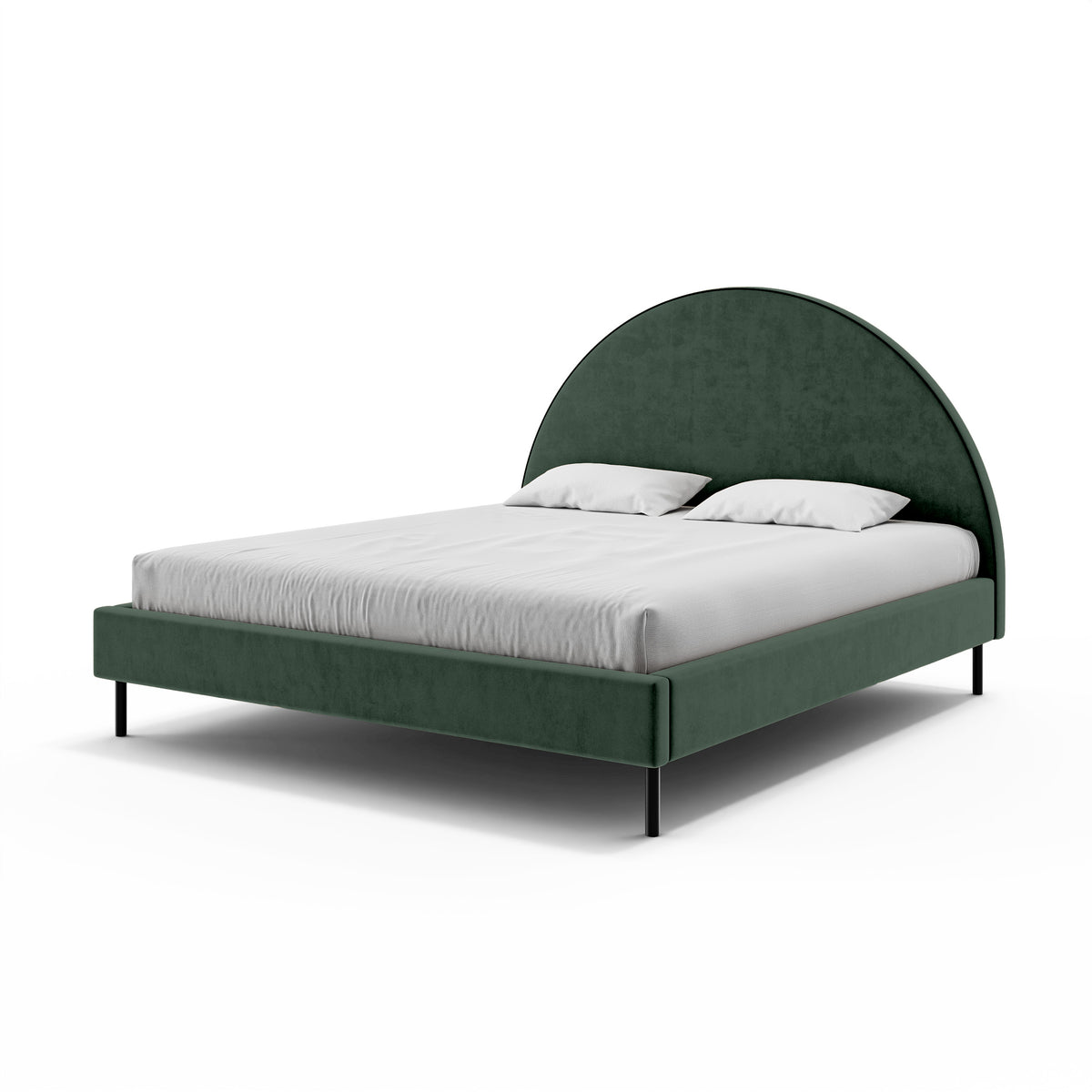 Zora Upholstered Ottoman Bed with a Semicircular Headboard and Storage, Soft Modern Style – photo 19