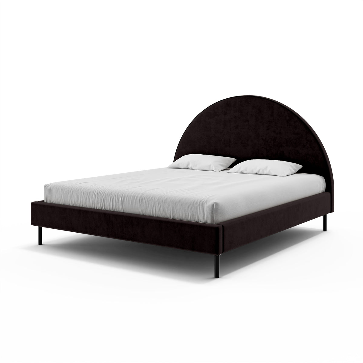 Zora Upholstered Ottoman Bed with a Semicircular Headboard and Storage, Soft Modern Style – photo 25
