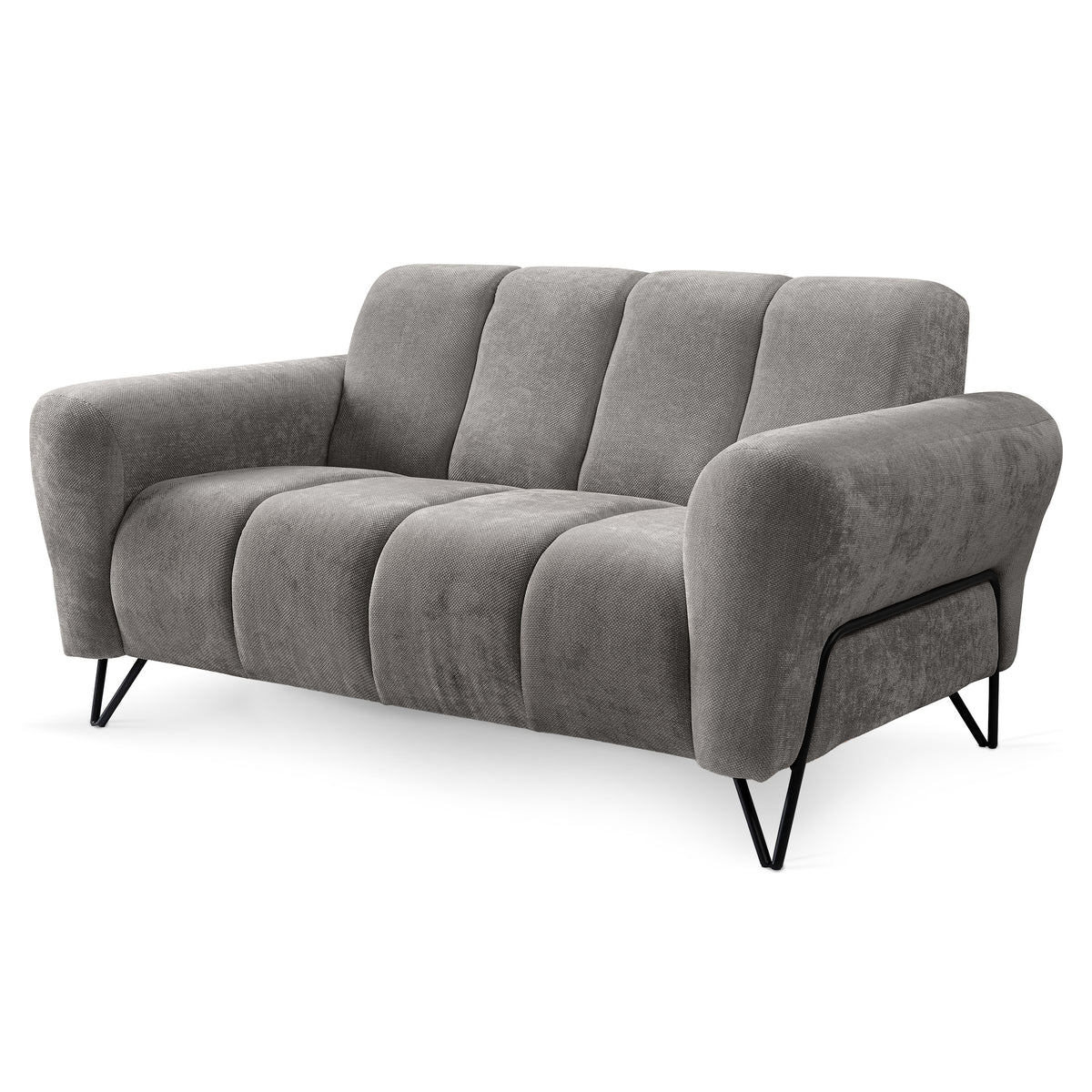 Nellia 2 Seater Sofa for Living Room, Soft Style, Storm Fabric – Stone Beige (STORM 85)