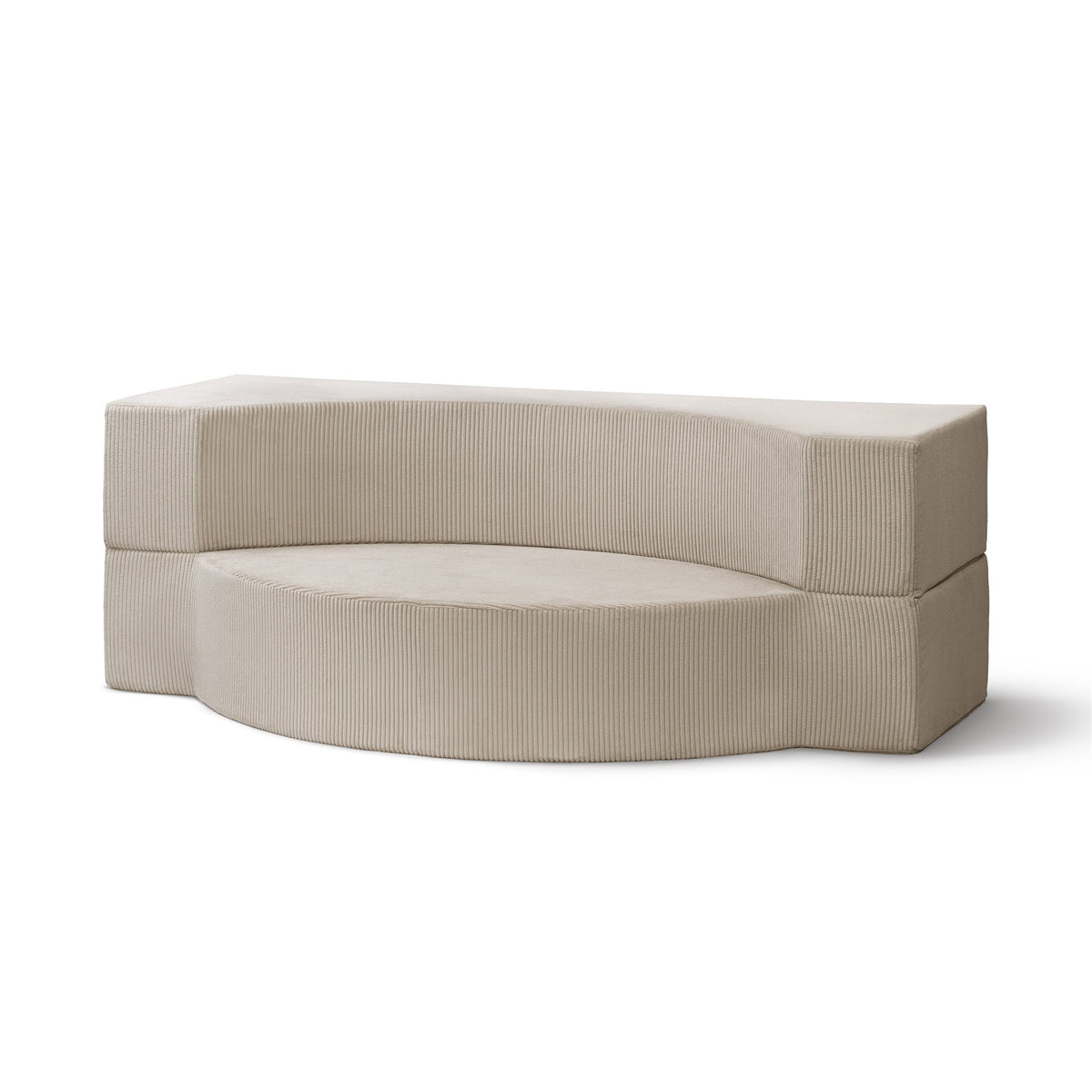 Lunaria Modular Foam Sofa Bed 200 cm, Japandi Style – Sand Stone (POSO 02)