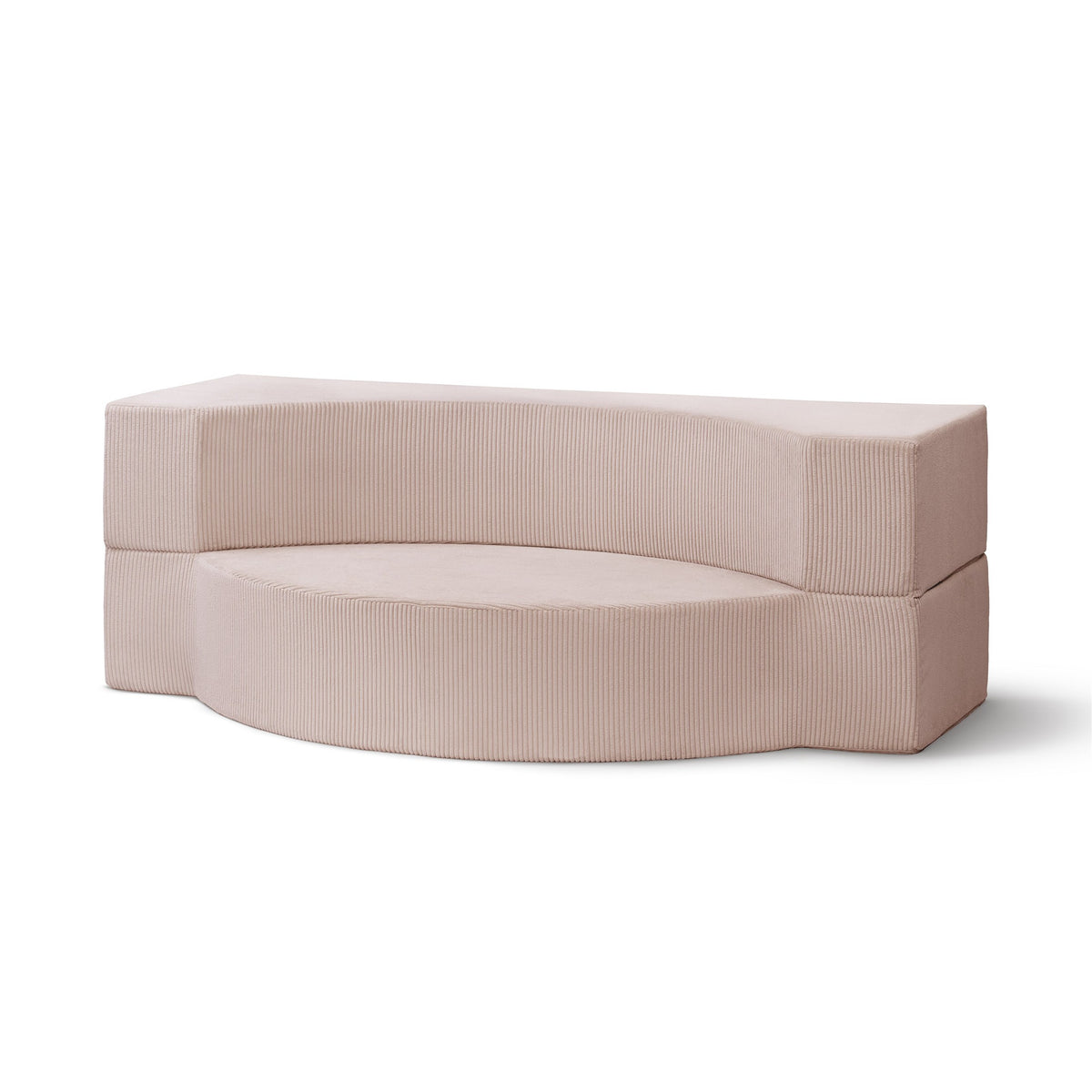 Lunaria Modular Foam Sofa Bed 200 cm, Japandi Style – Dusty Pink (POSO 52)