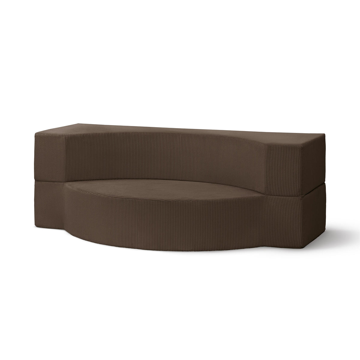 Lunaria Modular Foam Sofa Bed 200 cm, Japandi Style – Dark Walnut (POSO 06)