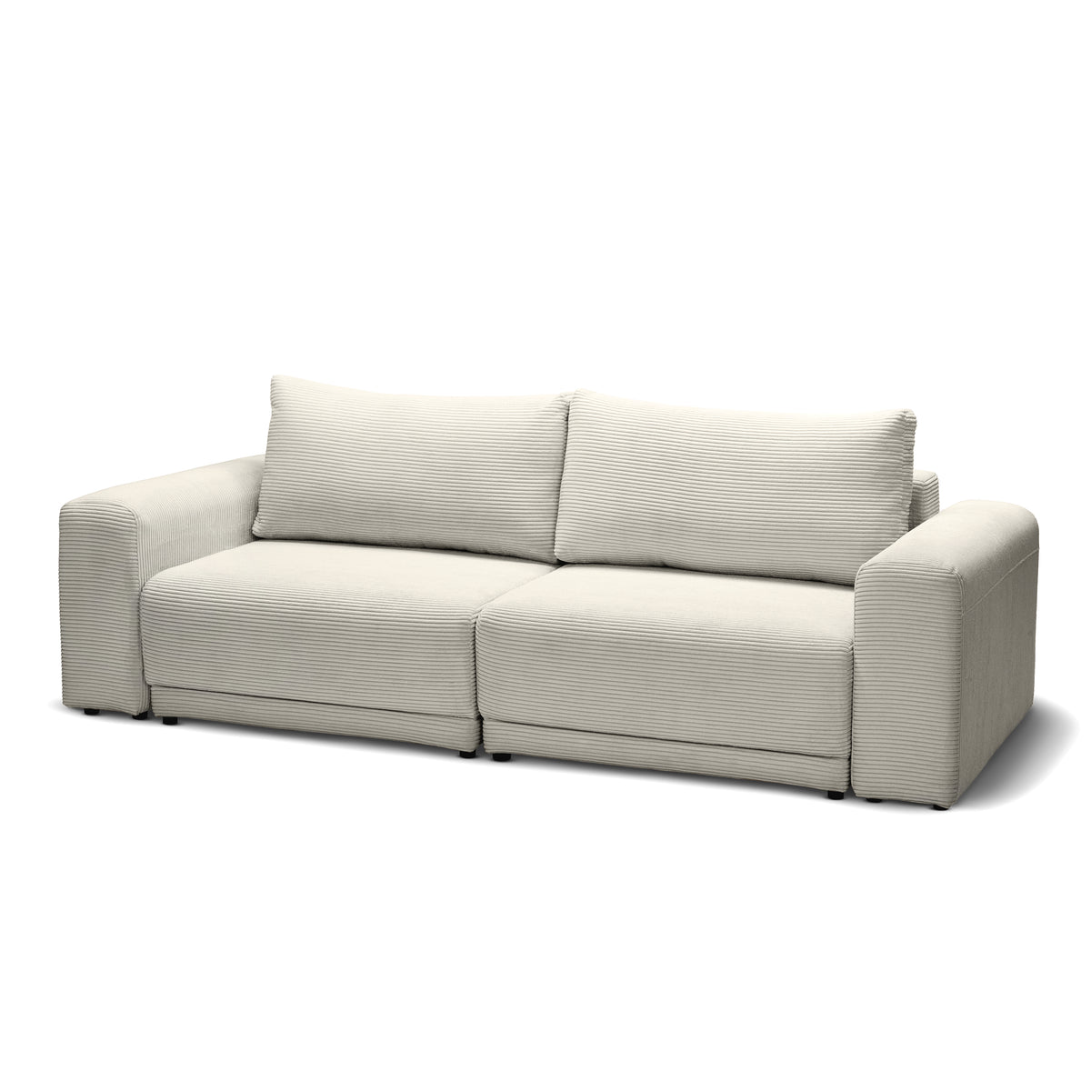 Zoria Sofa Bed 145 × 203 with Storage, Modern Style – Ivory (POSO 105)