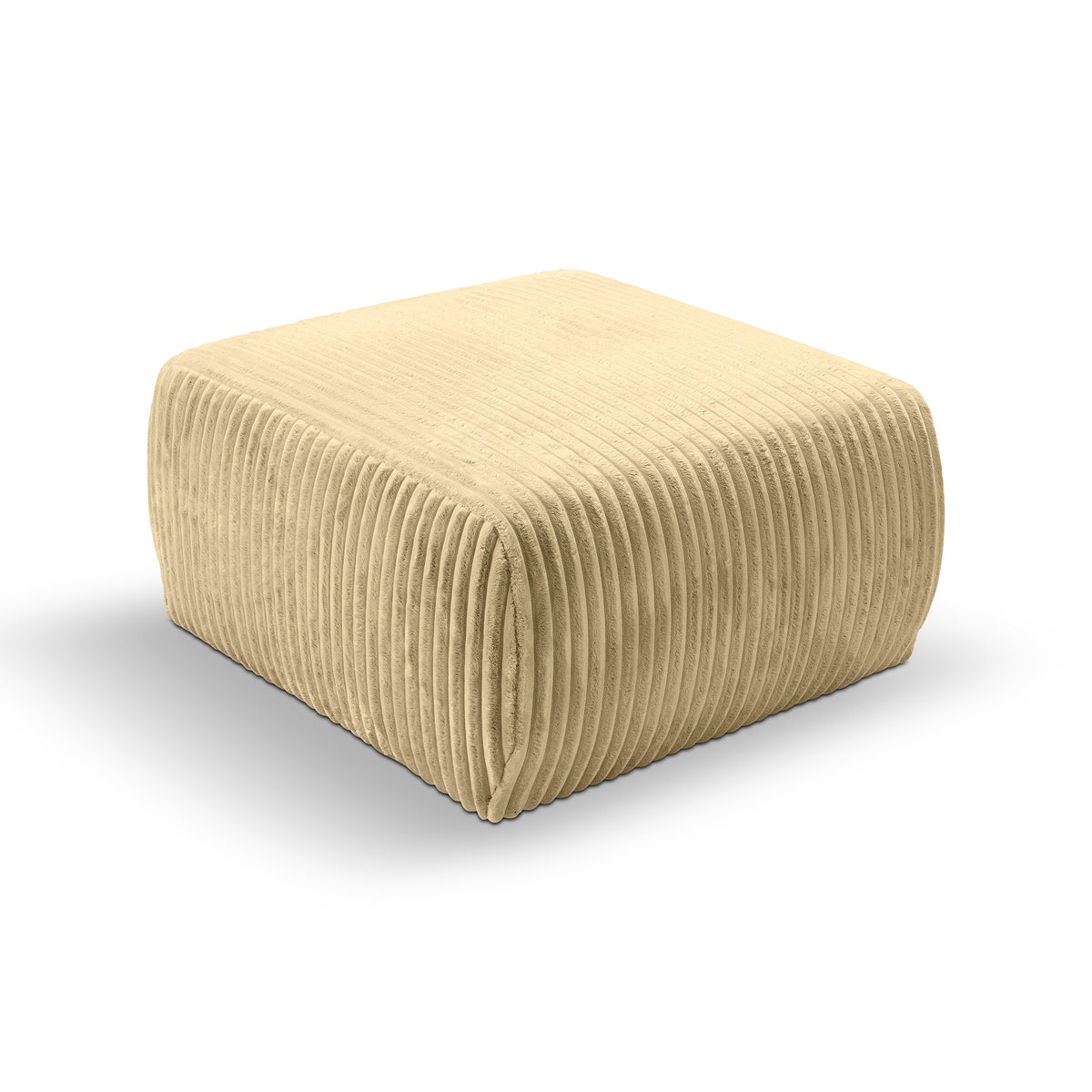 Alloro Upholstered Pouffe 82x41, Vintage Style – Golden Linen (TILIA 08)