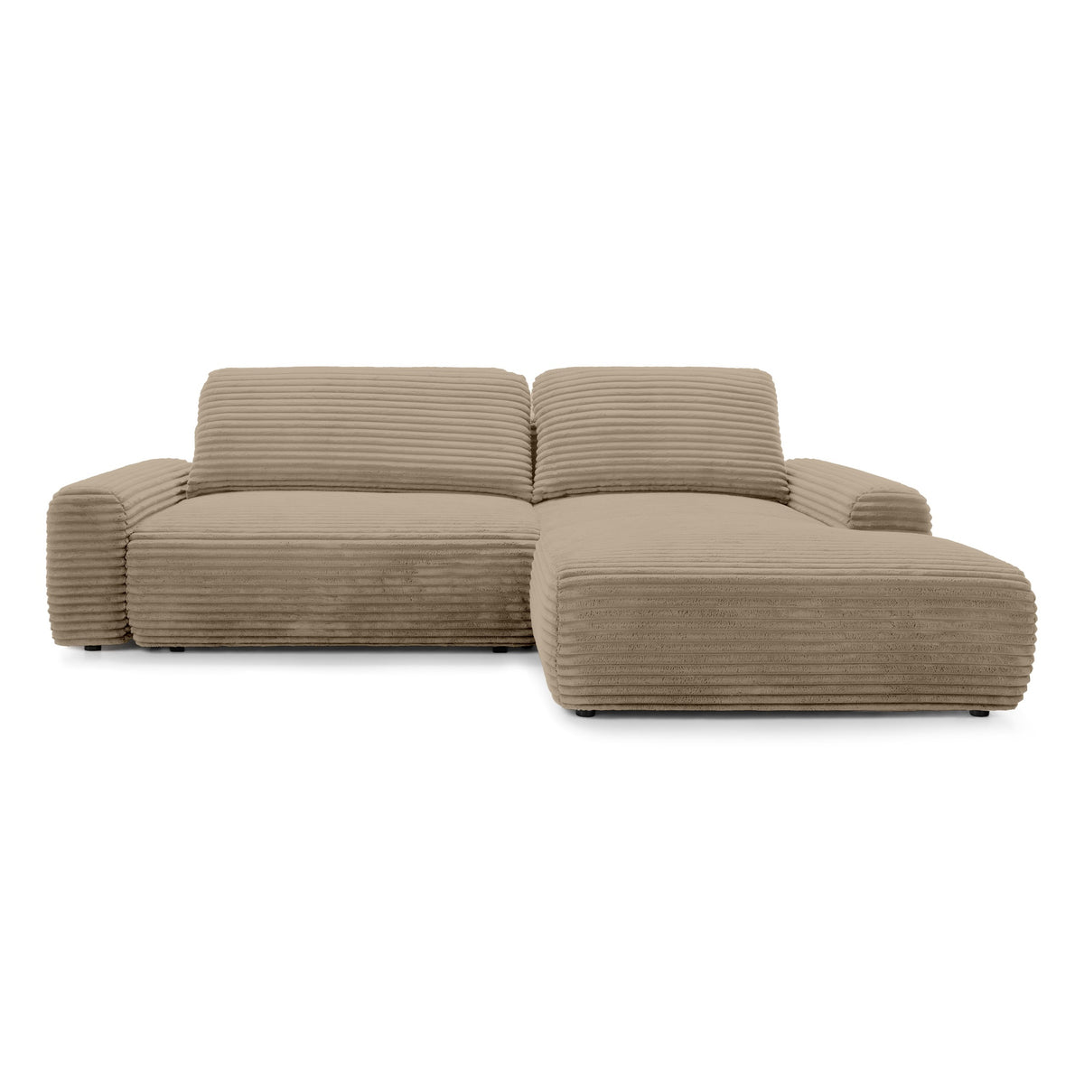 Dori Corner Sofa Bed with Storage 125x200, Modern Style – Right-sided, Olive Copper (TILIA 11)
