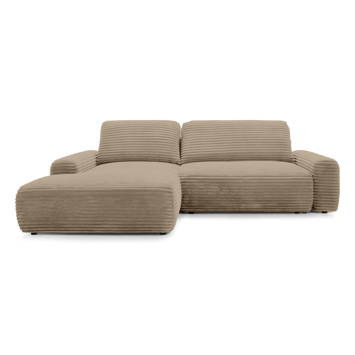 Dori Corner Sofa Bed with Storage 125x200, Modern Style – Left-sided, Olive Copper (TILIA 11)