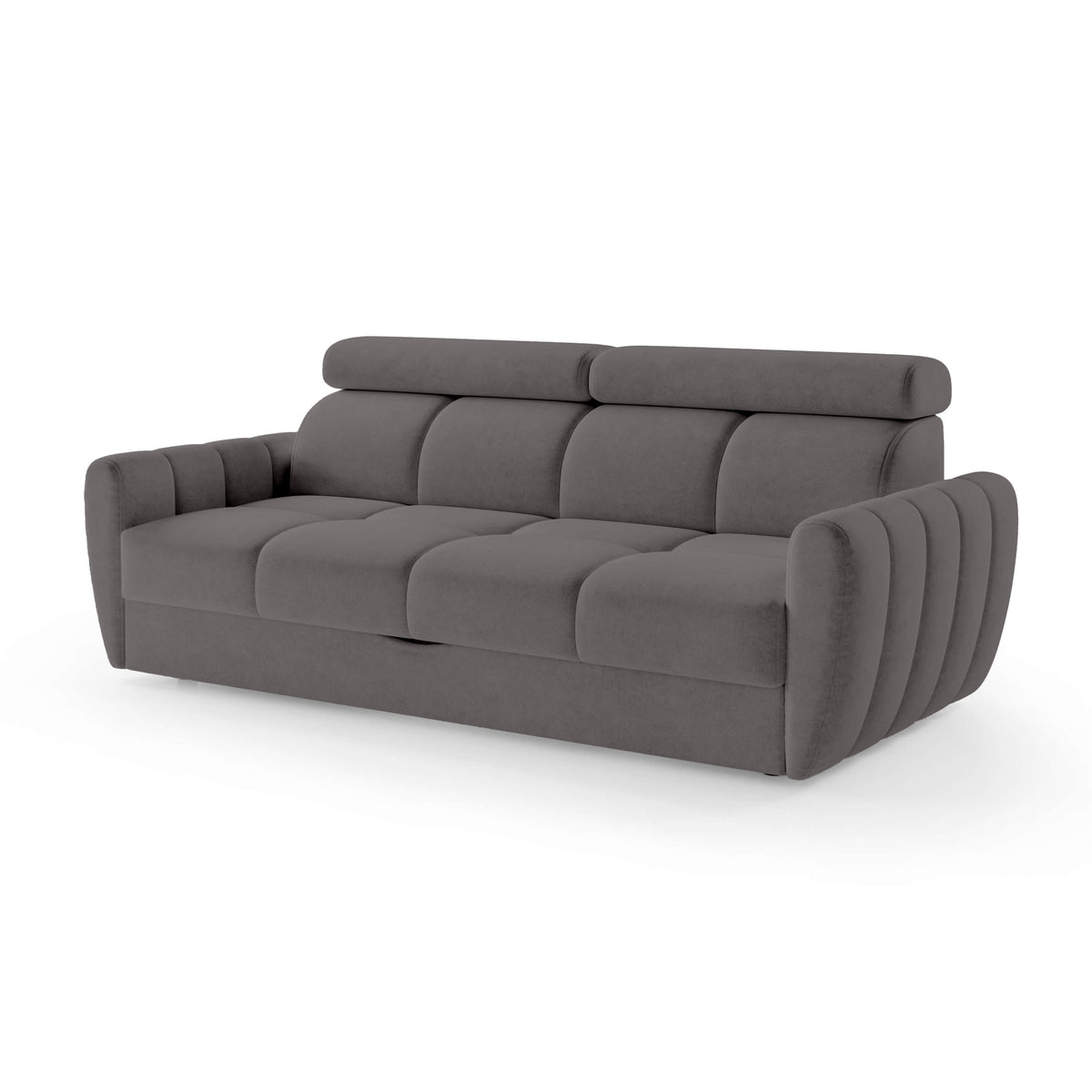 Franec 3 Seater Sofa Bed 227 cm, Minimalist Style – Dark Granite (CLOUD 91)