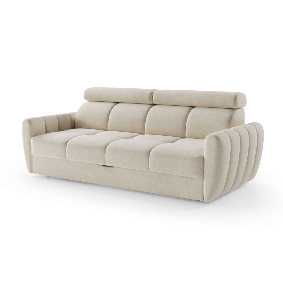 Franec 3 Seater Sofa Bed 227 cm, Minimalist Style – angled view | Pillovely
