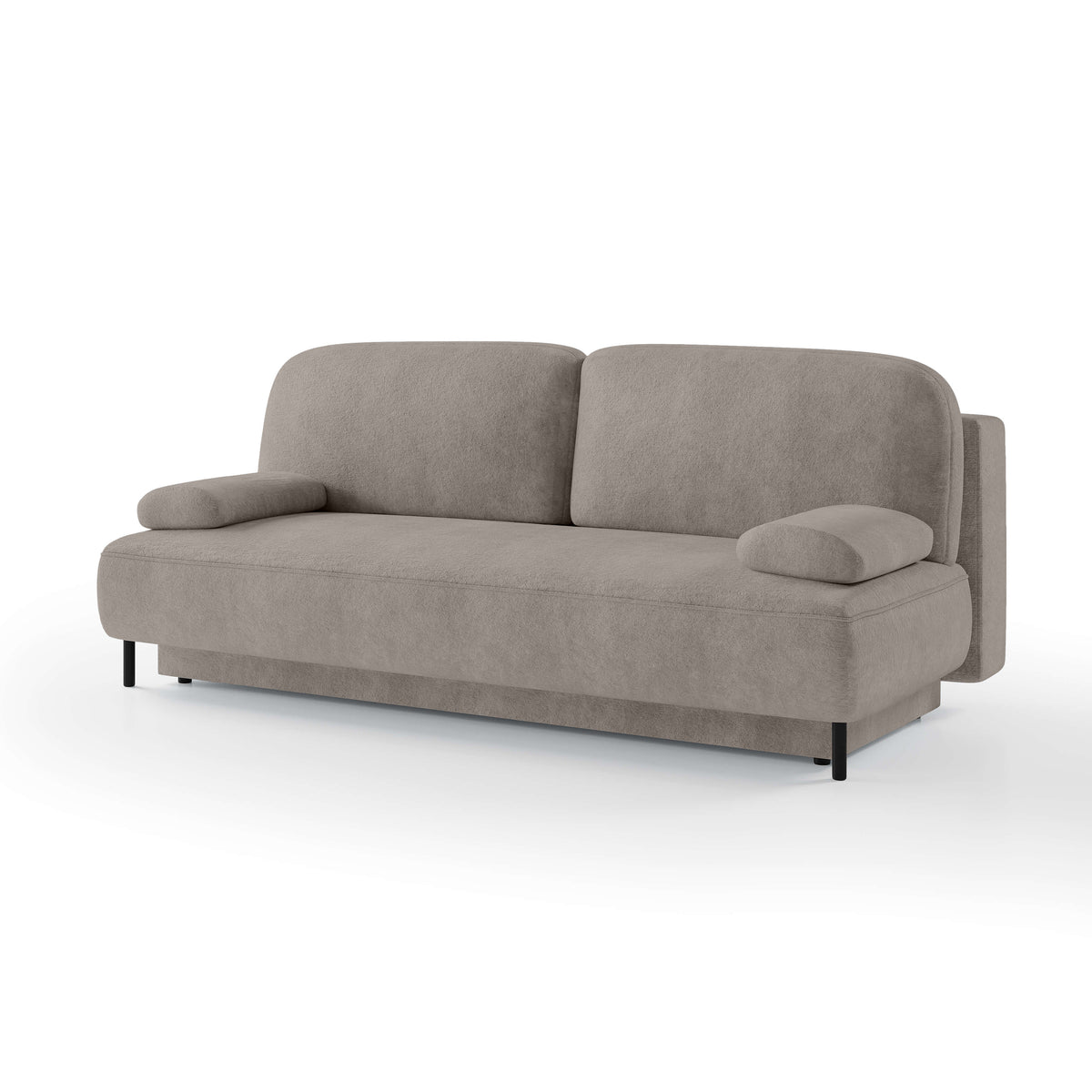 Tola 2 Seater Sofa Bed 140x200 with Storage, Modern Style – Ashen Curtain (PERFECT HARMONY 04)