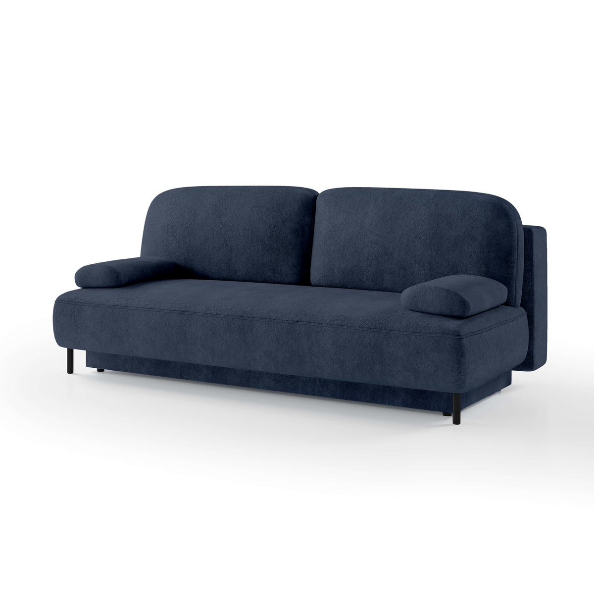 Tola 2 Seater Sofa Bed 140x200 with Storage, Modern Style – Navy Dust (PERFECT HARMONY 77)