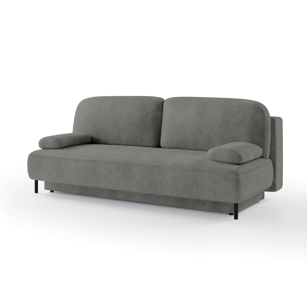 Tola 2 Seater Sofa Bed 140x200 with Storage, Modern Style – Stone Mist (PERFECT HARMONY 85)
