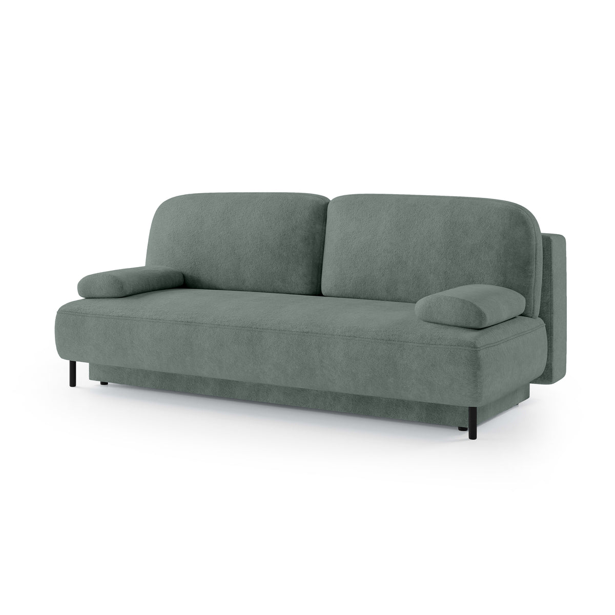 Tola 2 Seater Sofa Bed 140x200 with Storage, Modern Style – Ocean Fog (PERFECT HARMONY 72)