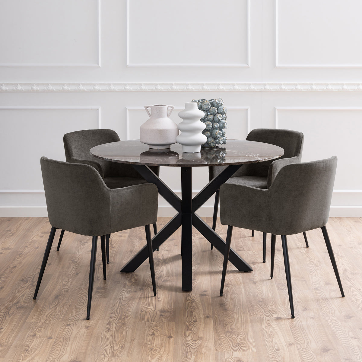 Morial Round Dining Table 120x76 cm, Elegant Style – in a room setting