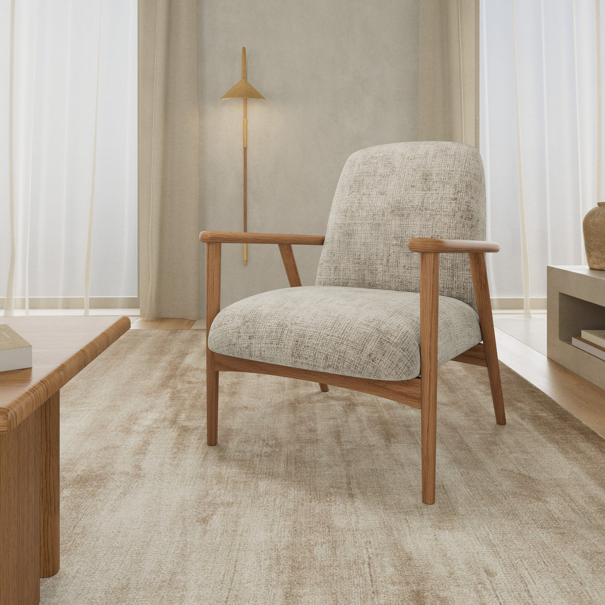 Ren Armchair, Scandinavian Style – in a room setting