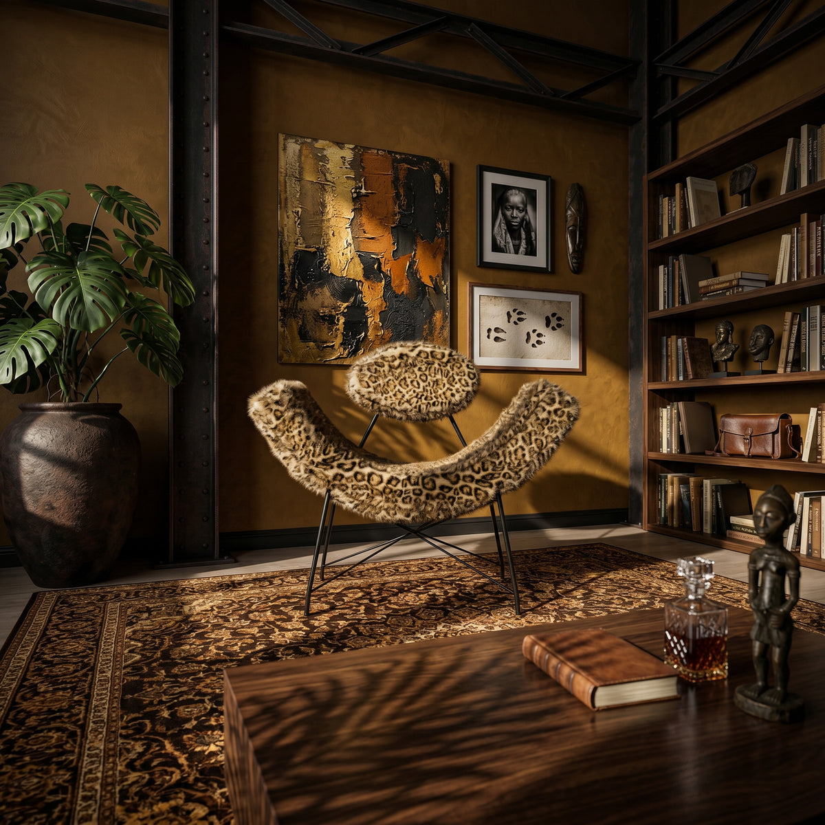 Lampardo Armchair, Glamour Style – in a room setting