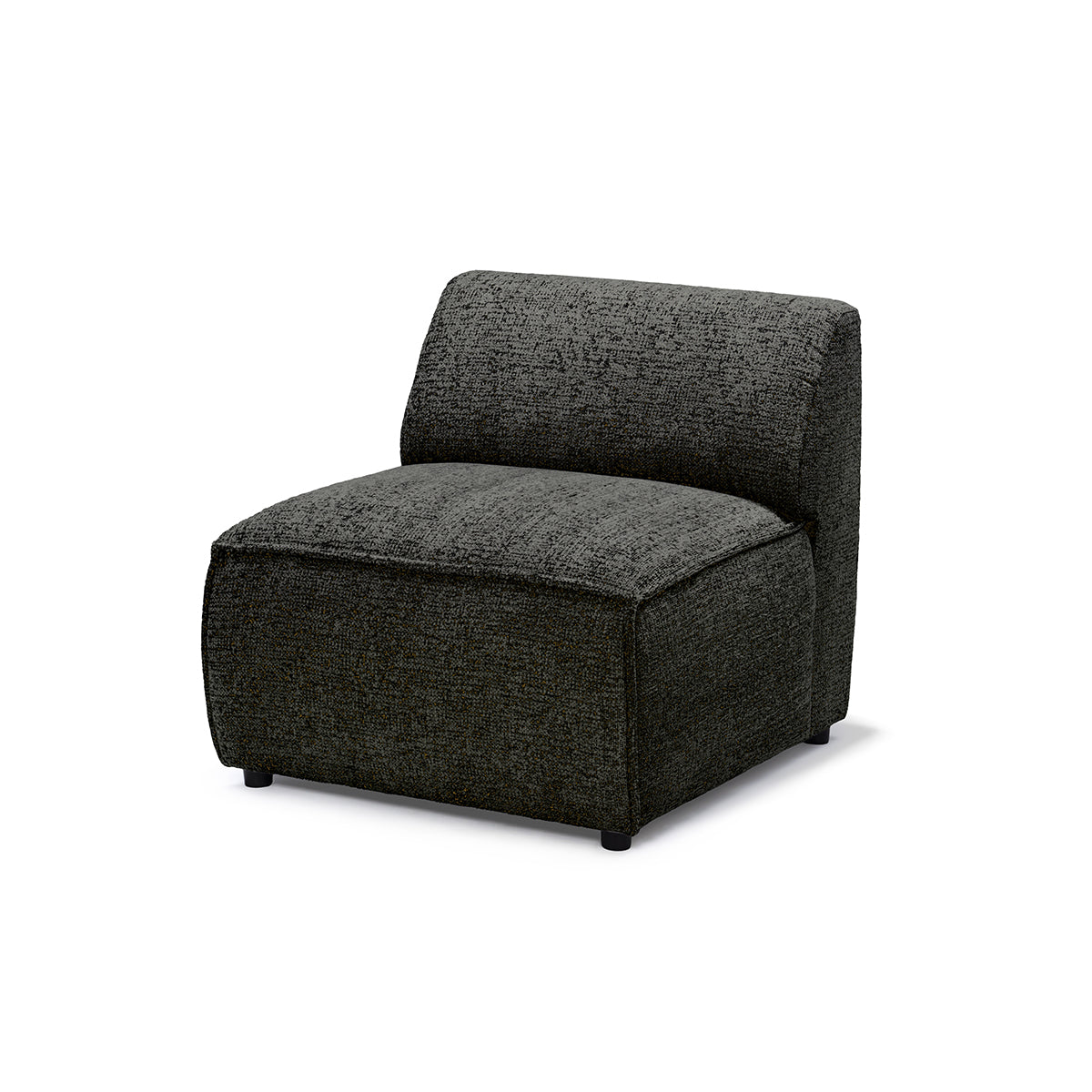 BRICK Modular Corner Sofa – Module S, Left, Graphite Brown (BELLA 25)