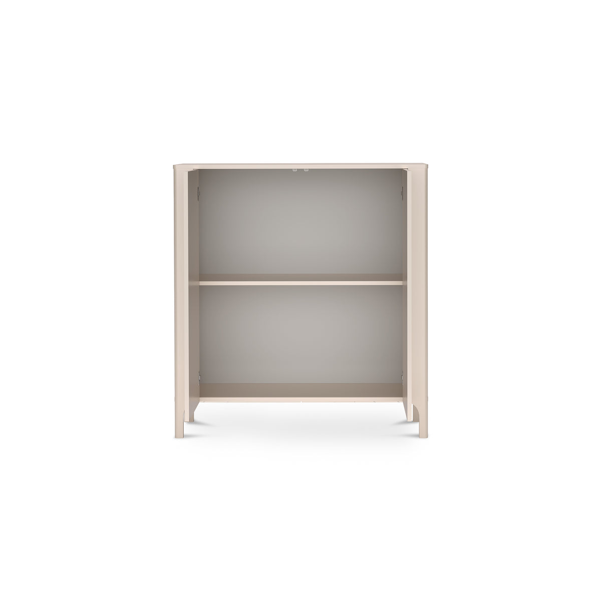 Dressoir EKLIPSO 103x95 met een front met twee deuren in moderne stijl, kleur Kasjmier - interieur na opening | Pillovely