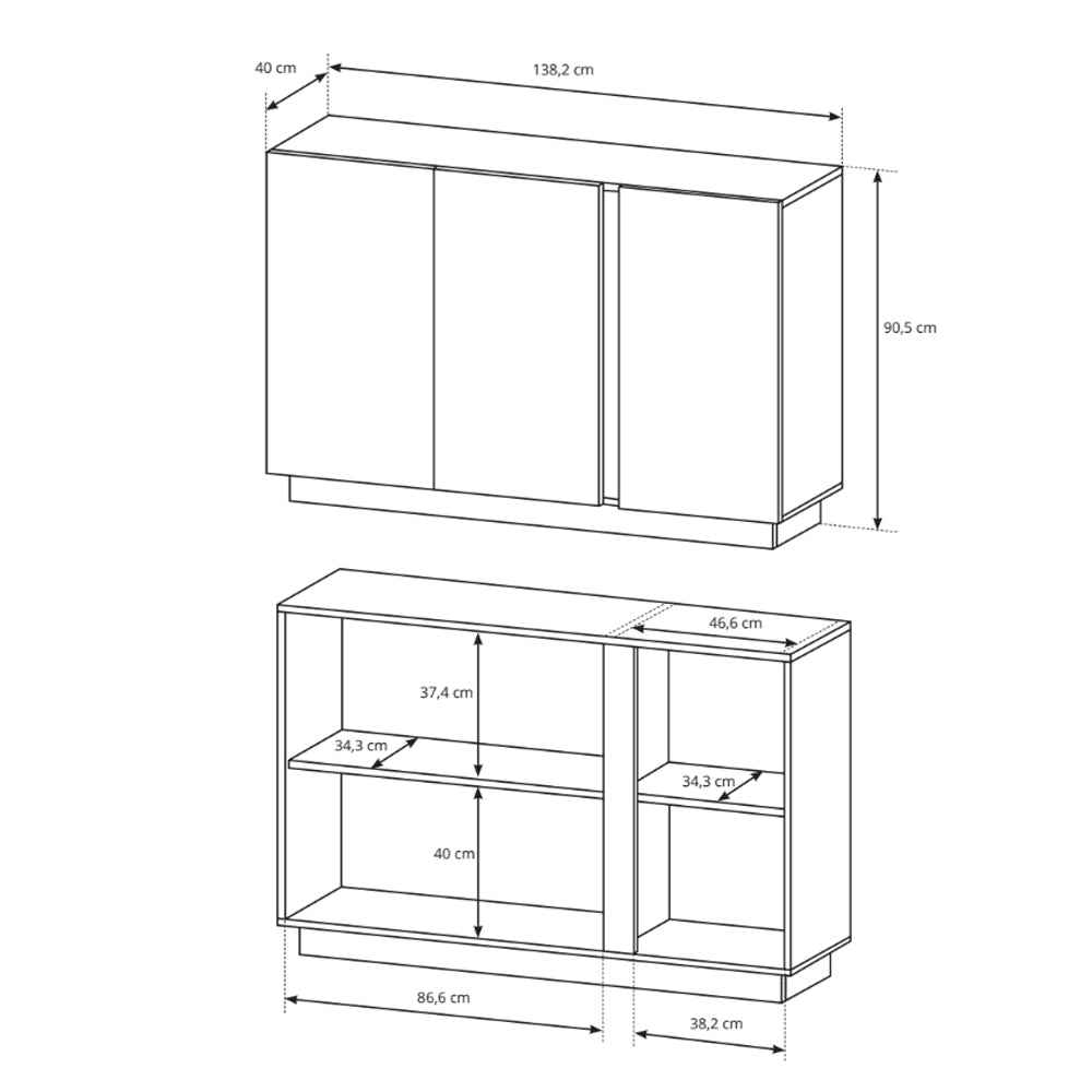 Armelia Sideboard with Doors 138x91, Modern Style – photo 5